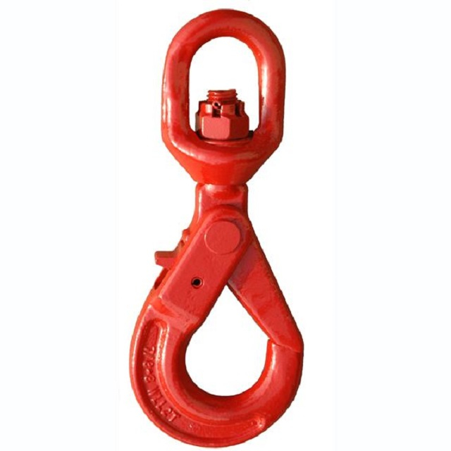 Forged G80 Swivel Self-locking Hook- Self locking swivel hook lifting safety rigging