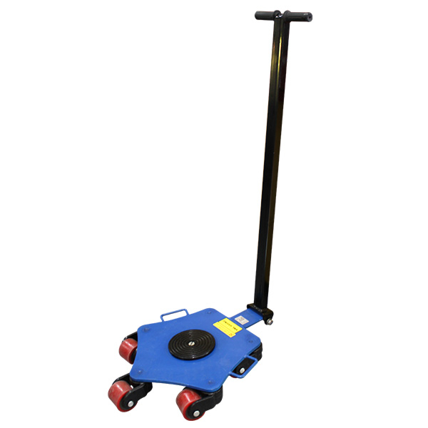 Steerable Load Skate with Rotating Round Plate Load Moving cargo trolley