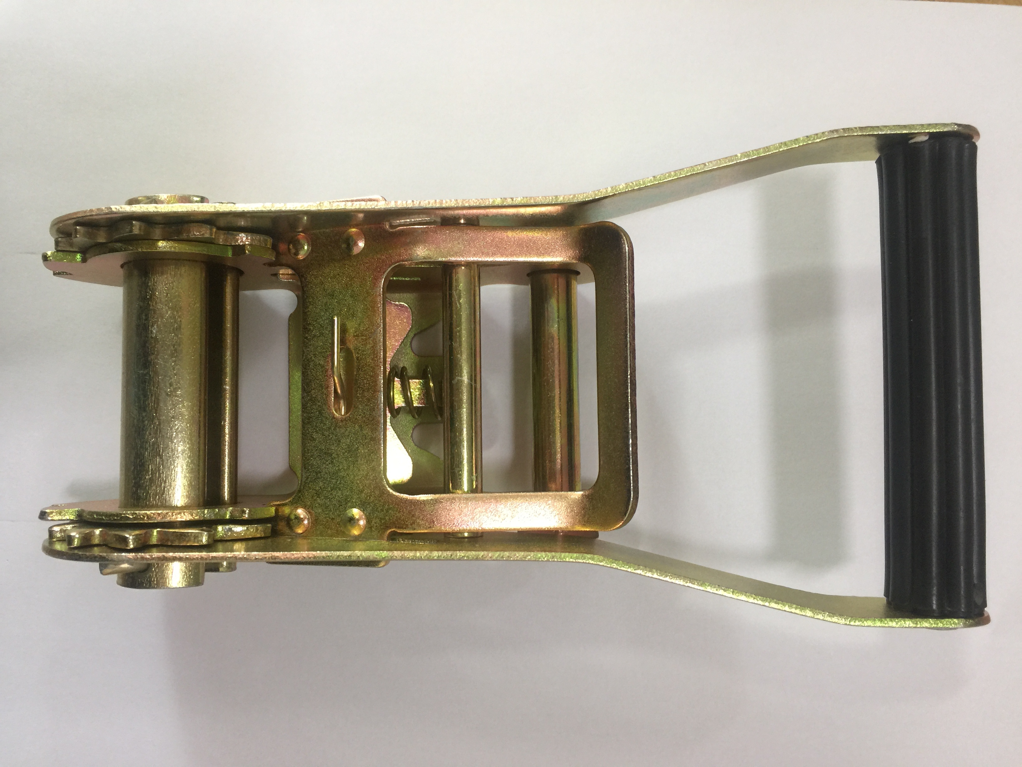 Heavy Duty 2" 50mm 5T Zinc Normal Zinc Plated Plastic Handle Ratchet Buckle