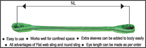 EN1492-2 100% Polyester round sling eye to eye for lifting