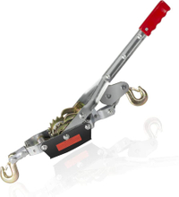Manual Gear Heavy Duty Hand Cable Puller Hoist Come Along Tighter W/2 Hooks
